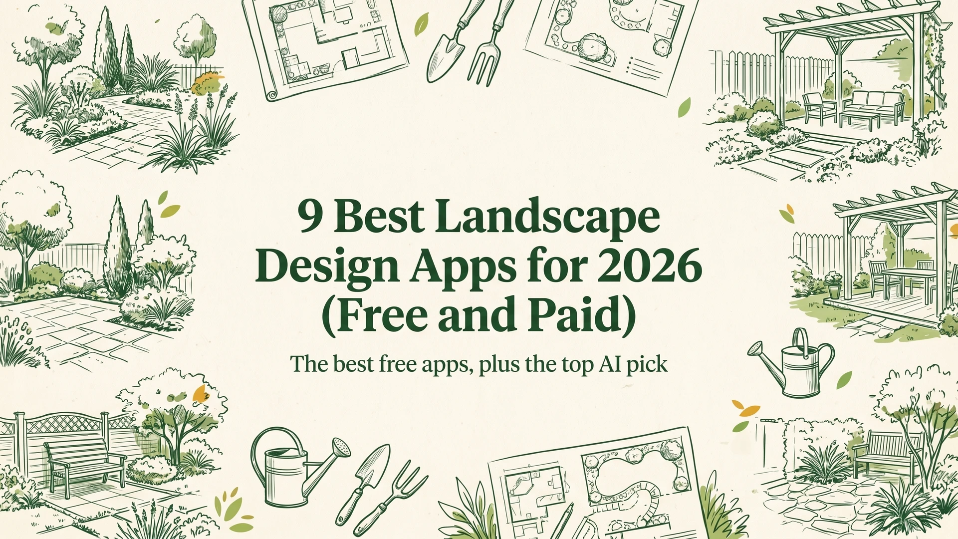 Best landscape design apps 2026 (free + paid)